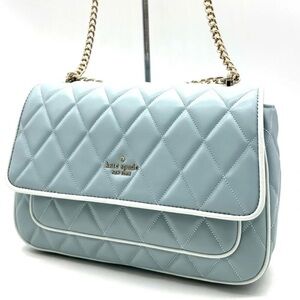 Kate Spade Colorblock Carey Quilted Leather Flap Shoulder Bag Wild Sage